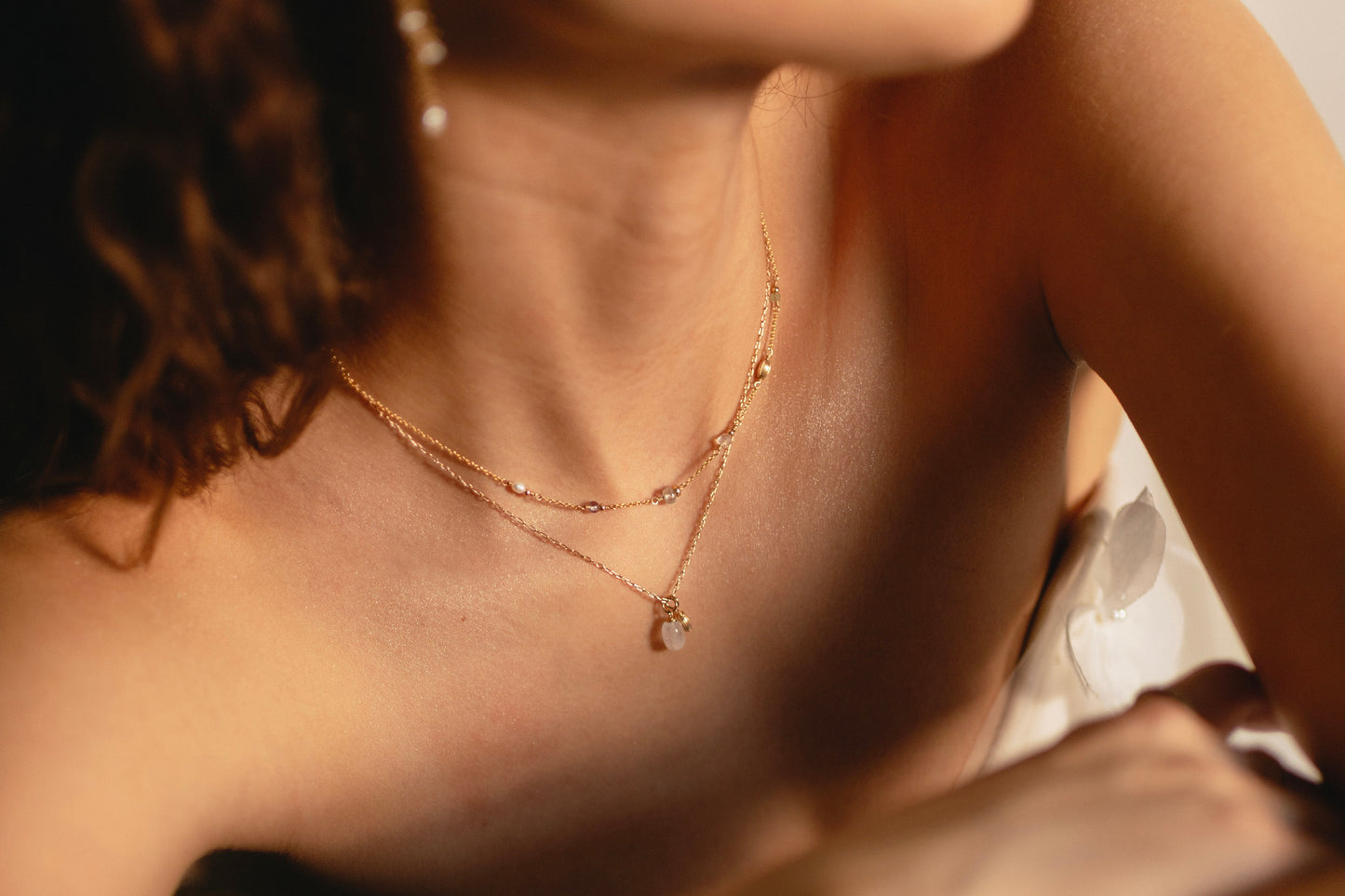 Collar Moonstone Charms
