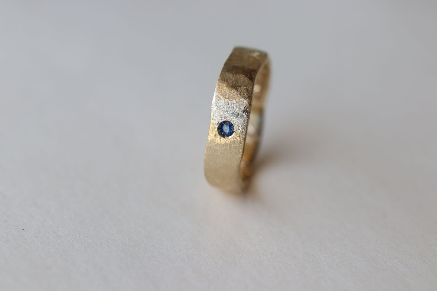 Argolla Raw Bridal con Piedra "for Him"