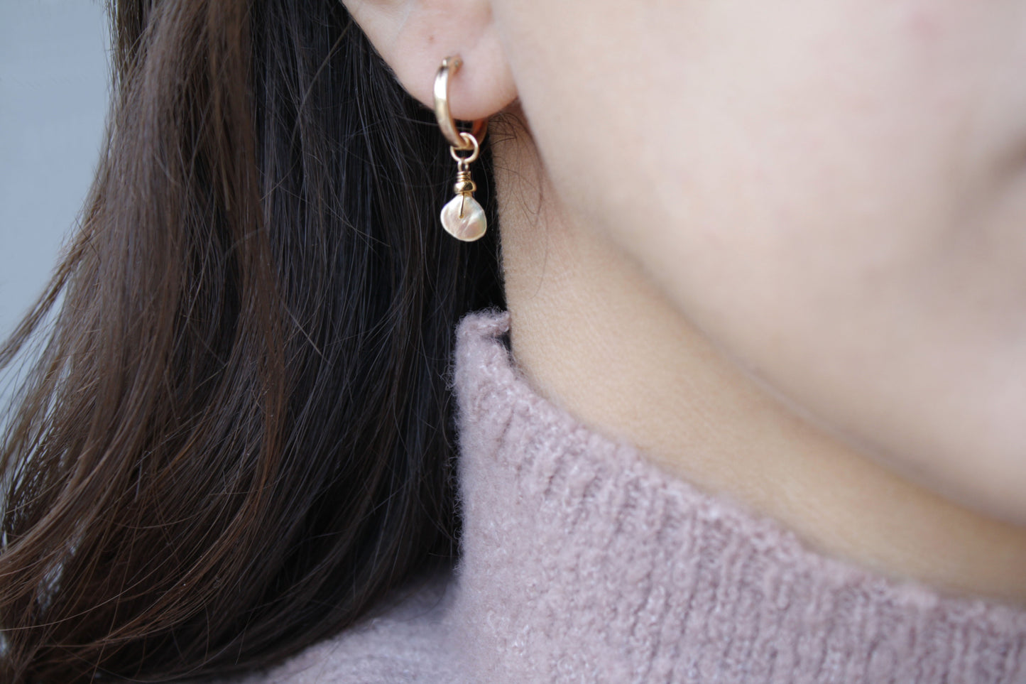 Arracadas Perla Keshi Mini