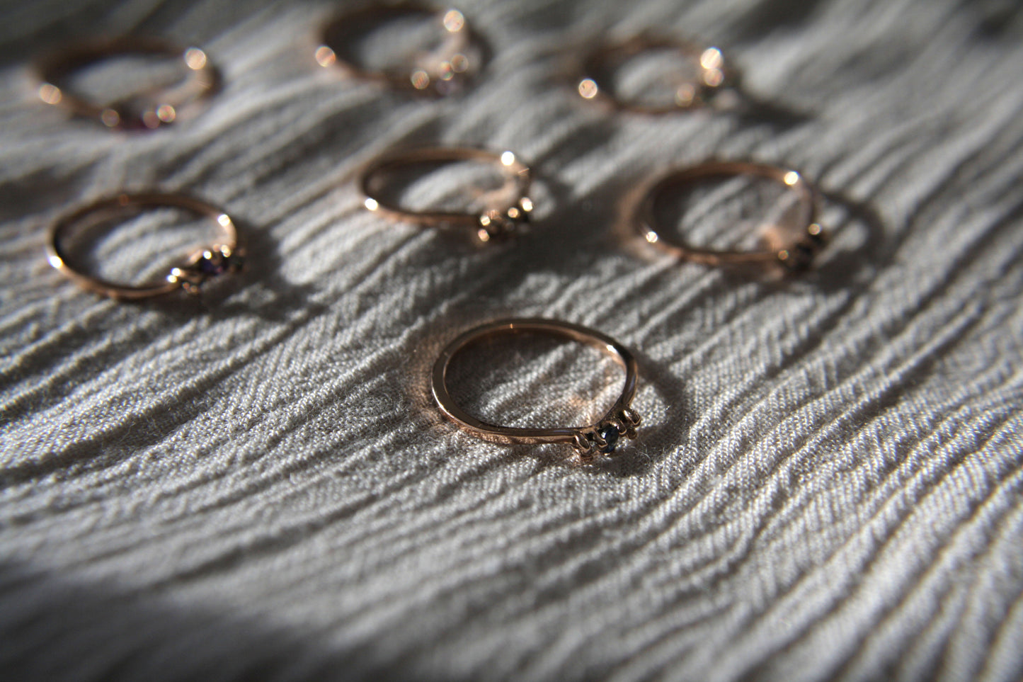 Anillo Arya Zafiro Baby Blue y Diamantes