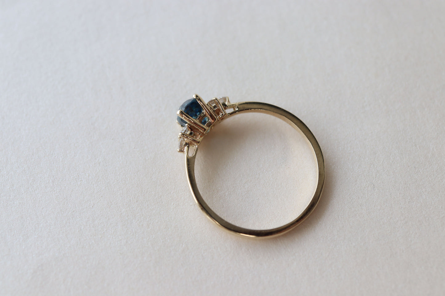 Anillo Aurora Zafiro Verde Azul Bridal