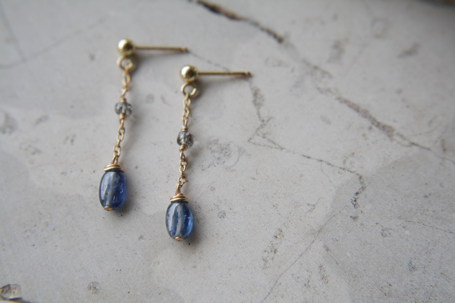 Aretes Carolina con Cianita