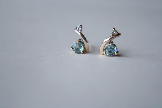 Aretes Cecilia Zafiro y Diamantes fine
