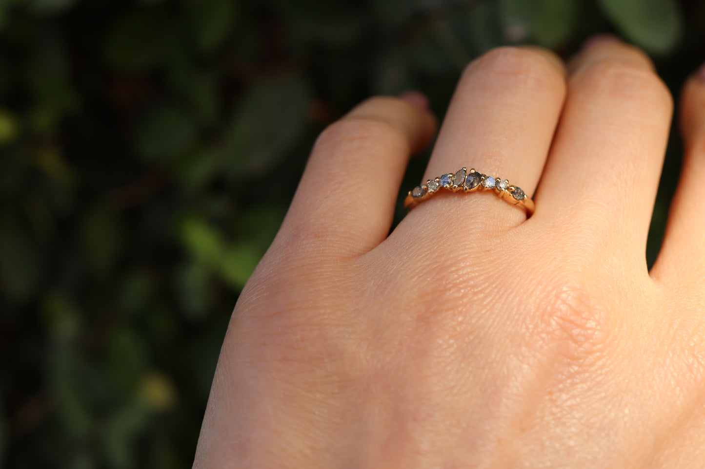 Anillo Marcela Diamantes Sal Pimienta