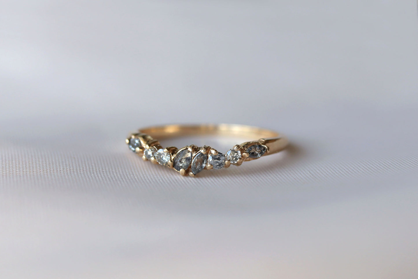 Anillo Marcela Diamantes Sal Pimienta