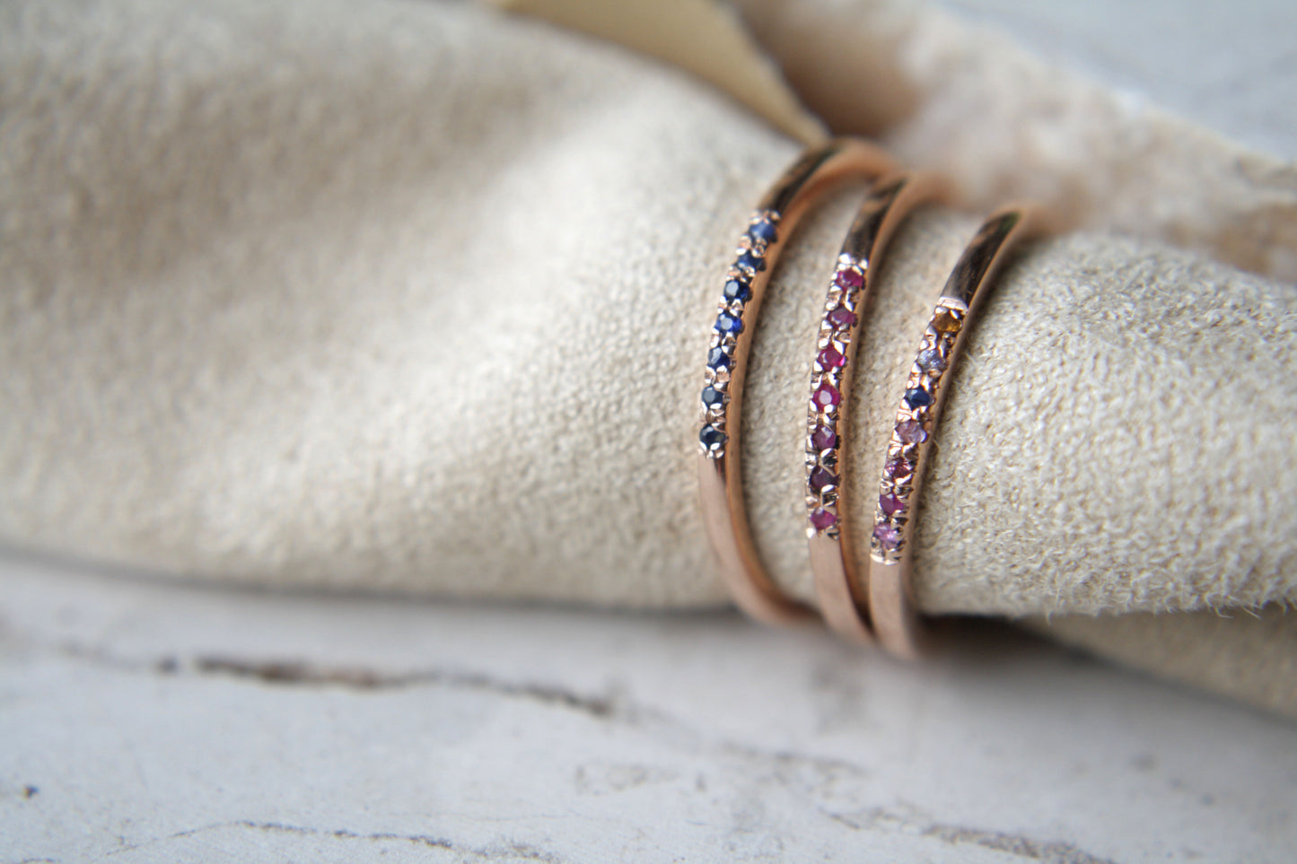 Anillo Olivia Zafiro Rosa