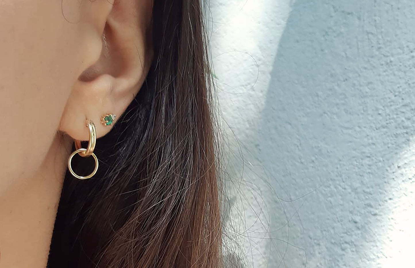 Aretes Luxe Esmeralda y Diamantes fine