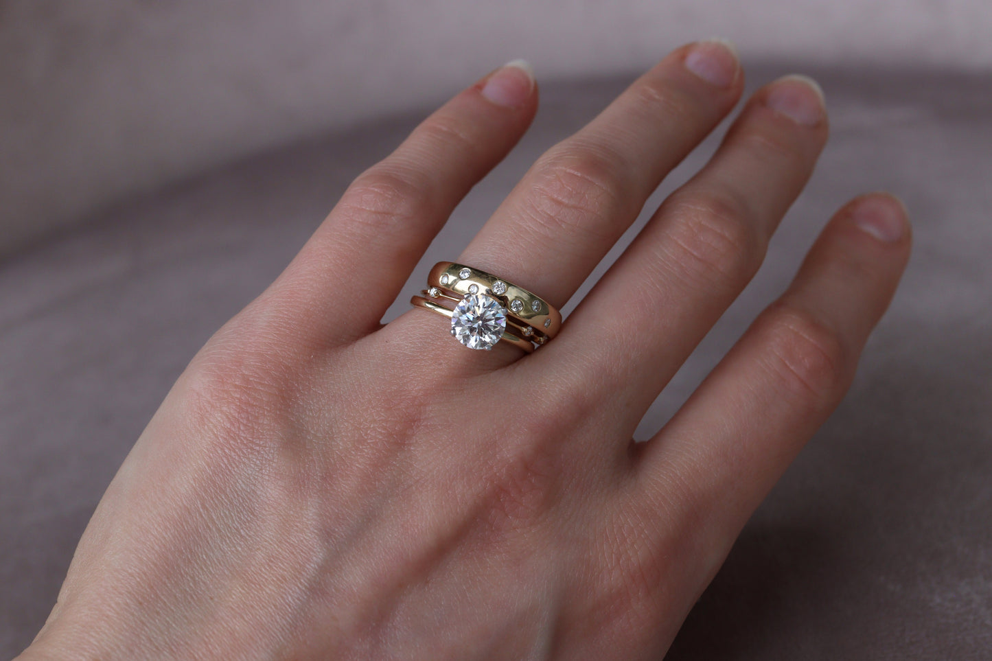 Argolla Confetti Diamantes Bridal