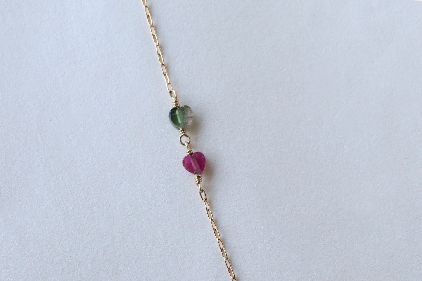 Pulsera Corazon Turmalinas