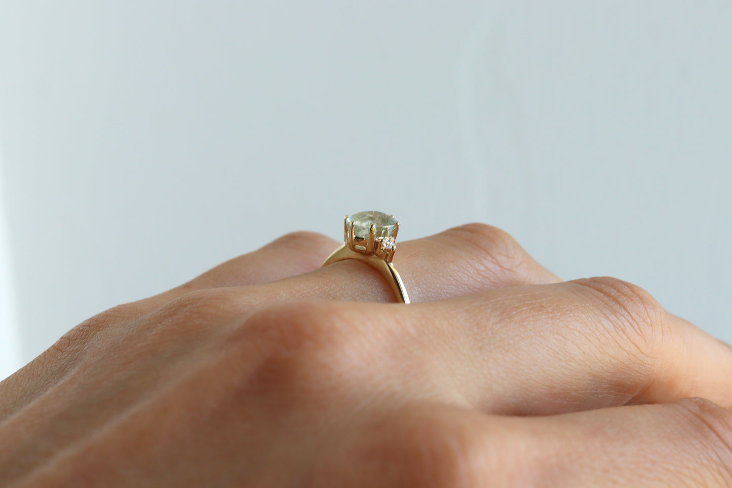 Anillo Cynthia Zafiro Menta 1.42cts Bridal