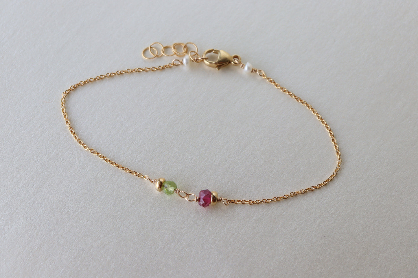 Pulsera Duo Personalizada con Piedras del Mes