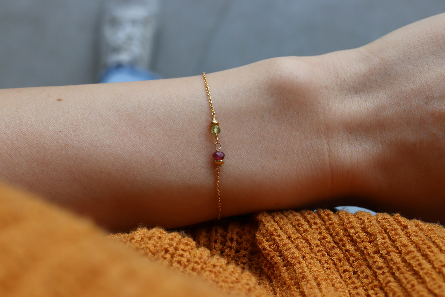 Pulsera Duo Personalizada con Piedras del Mes
