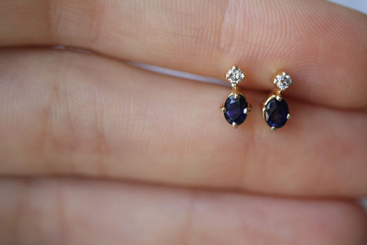 Aretes Eliana Zafiro Royal Blue Fine