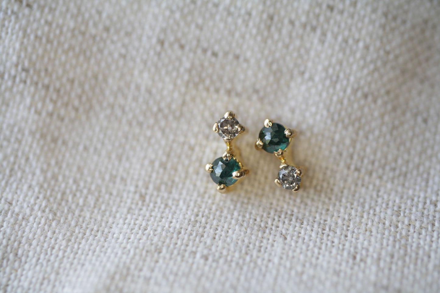 Aretes Eliana Diamante Verde Fine