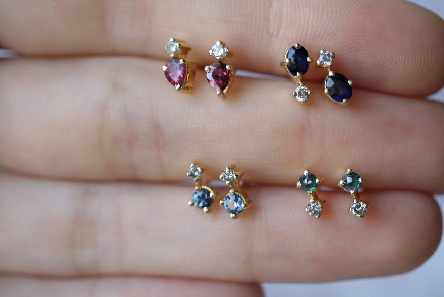 Aretes Eliana Zafiro Royal Blue Fine