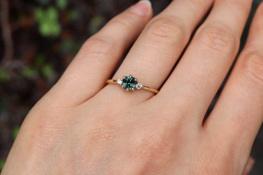 Anillo Eloisa Zafiro Verde Bridal
