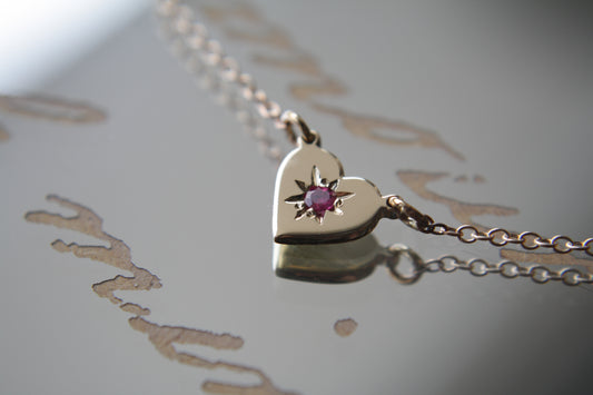 Collar Corazón Rubí "Eternal Love" Fine