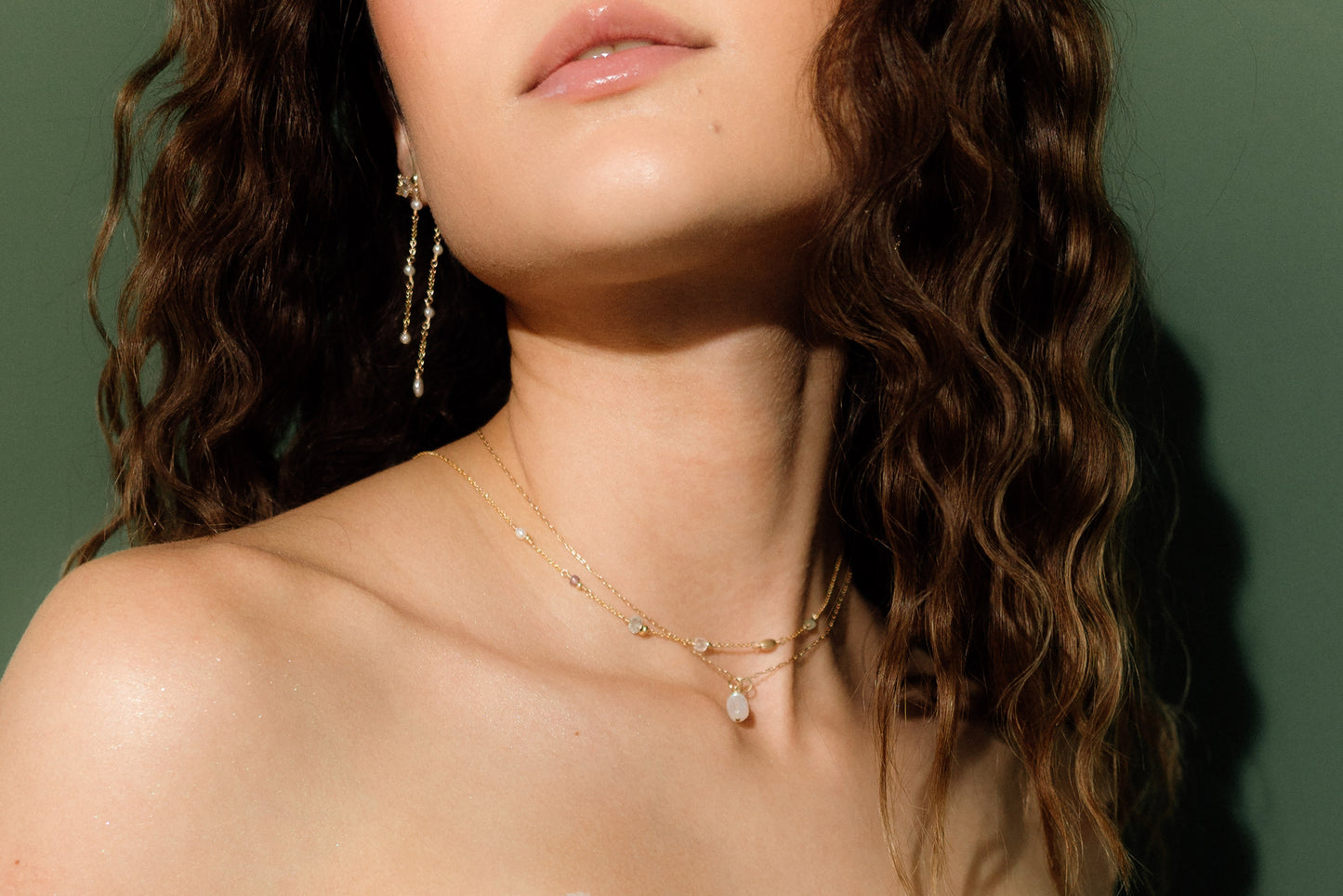 Collar Moonstone Charms