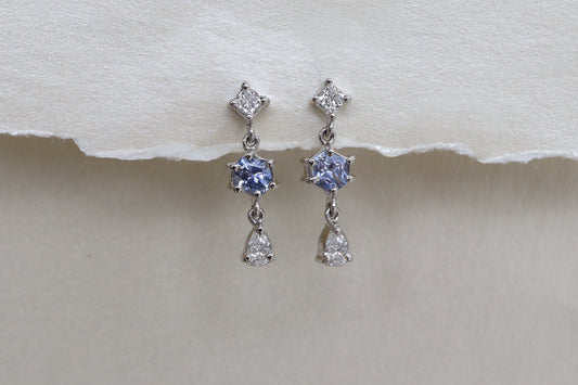 Aretes Fiona Zafiro y Diamantes Fine