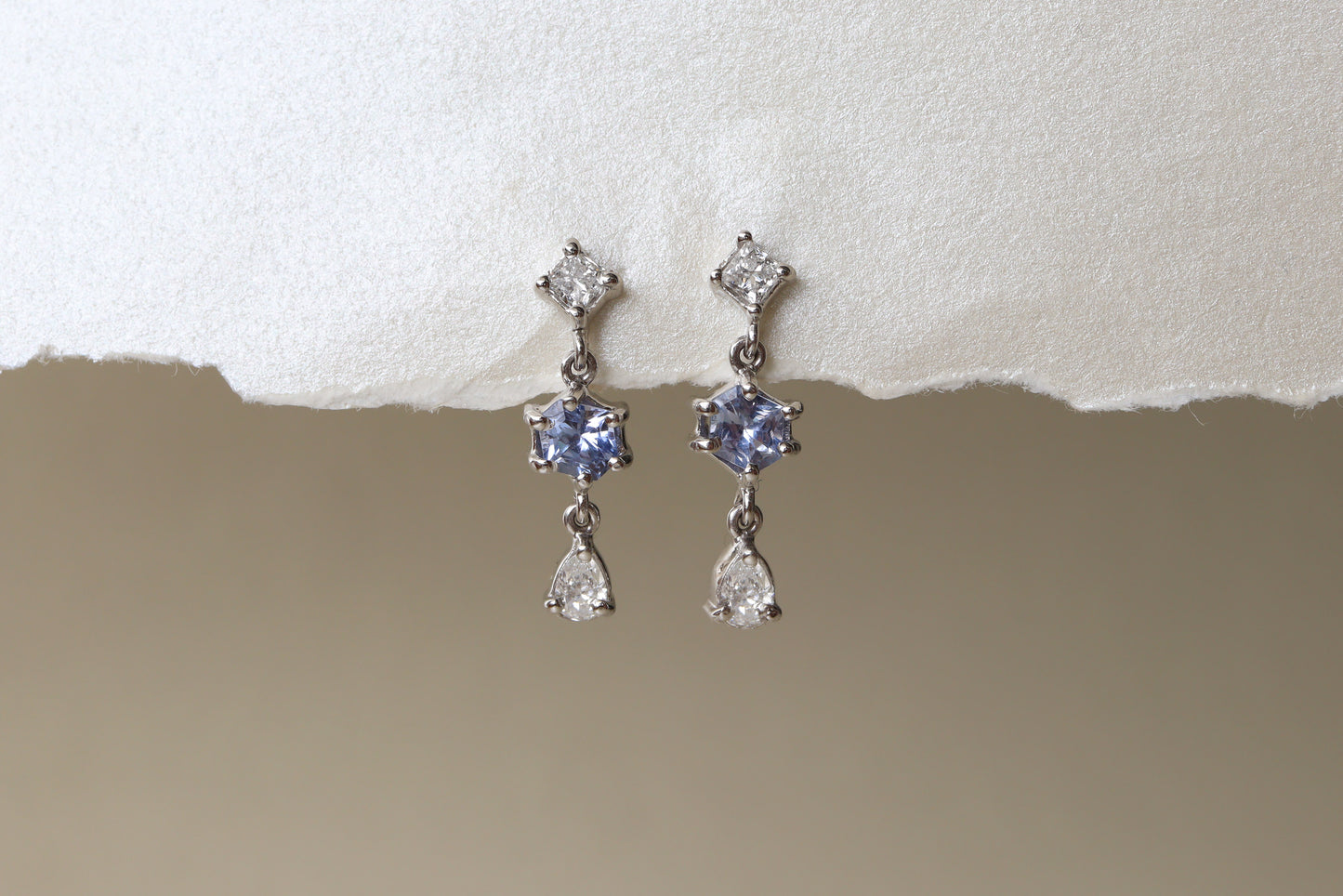 Aretes Fiona Zafiro y Diamantes Fine