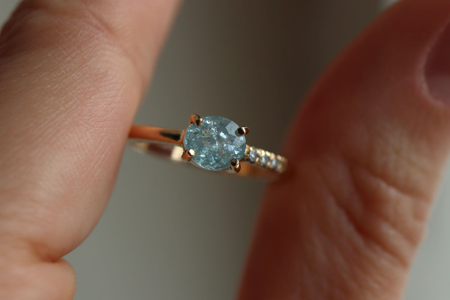 Anillo Frida Turmalina Paraiba y Diamantes