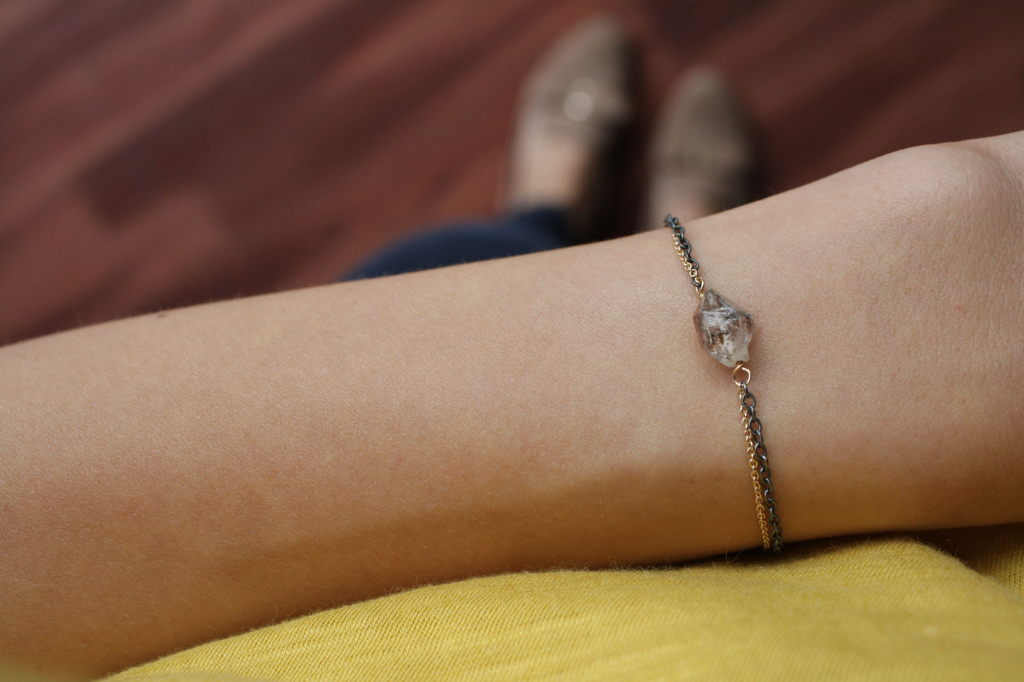 Pulsera Cuarzo Herkimer