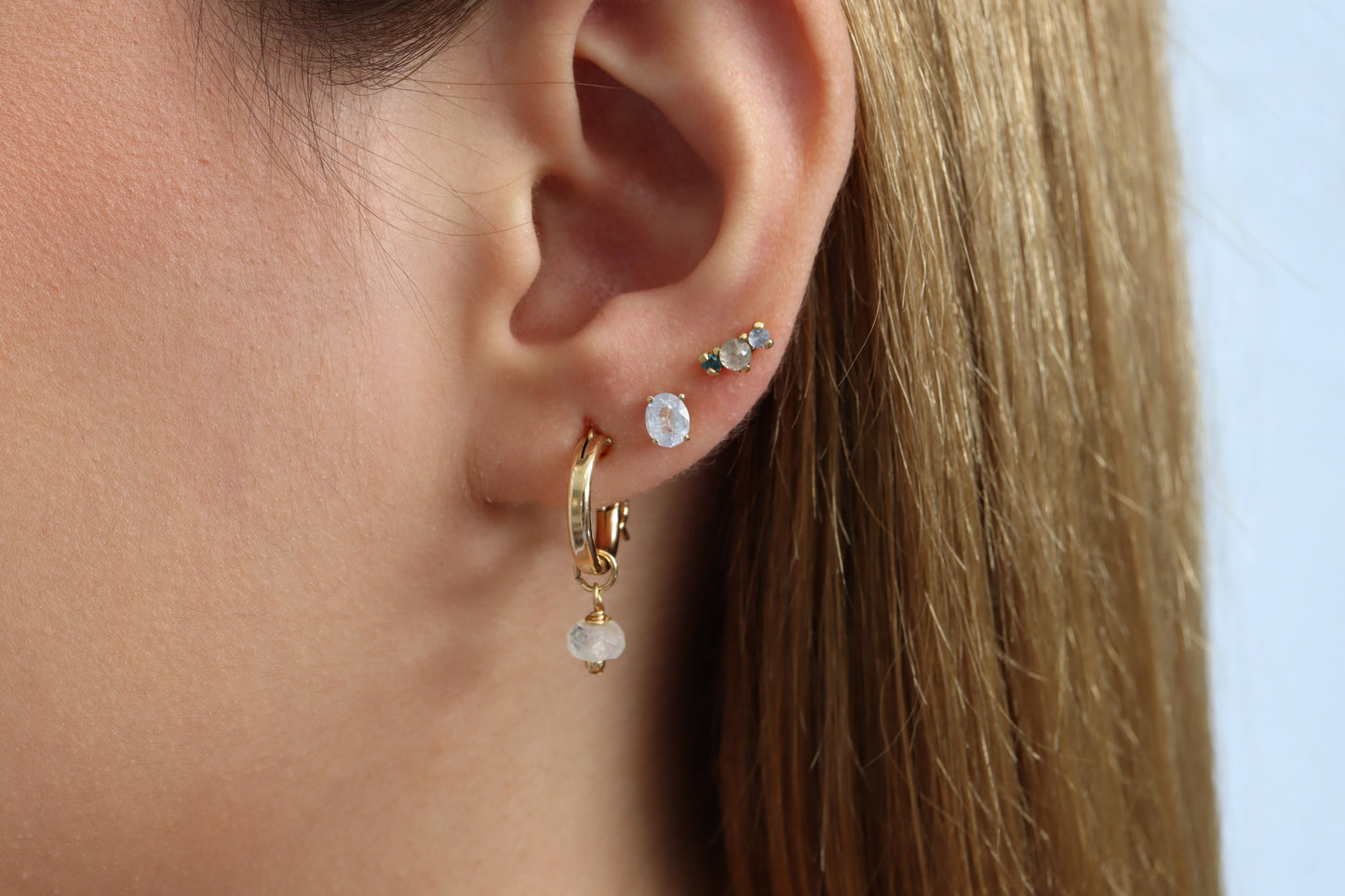 Aretes Luxe Zafiro Baby Blue Fine