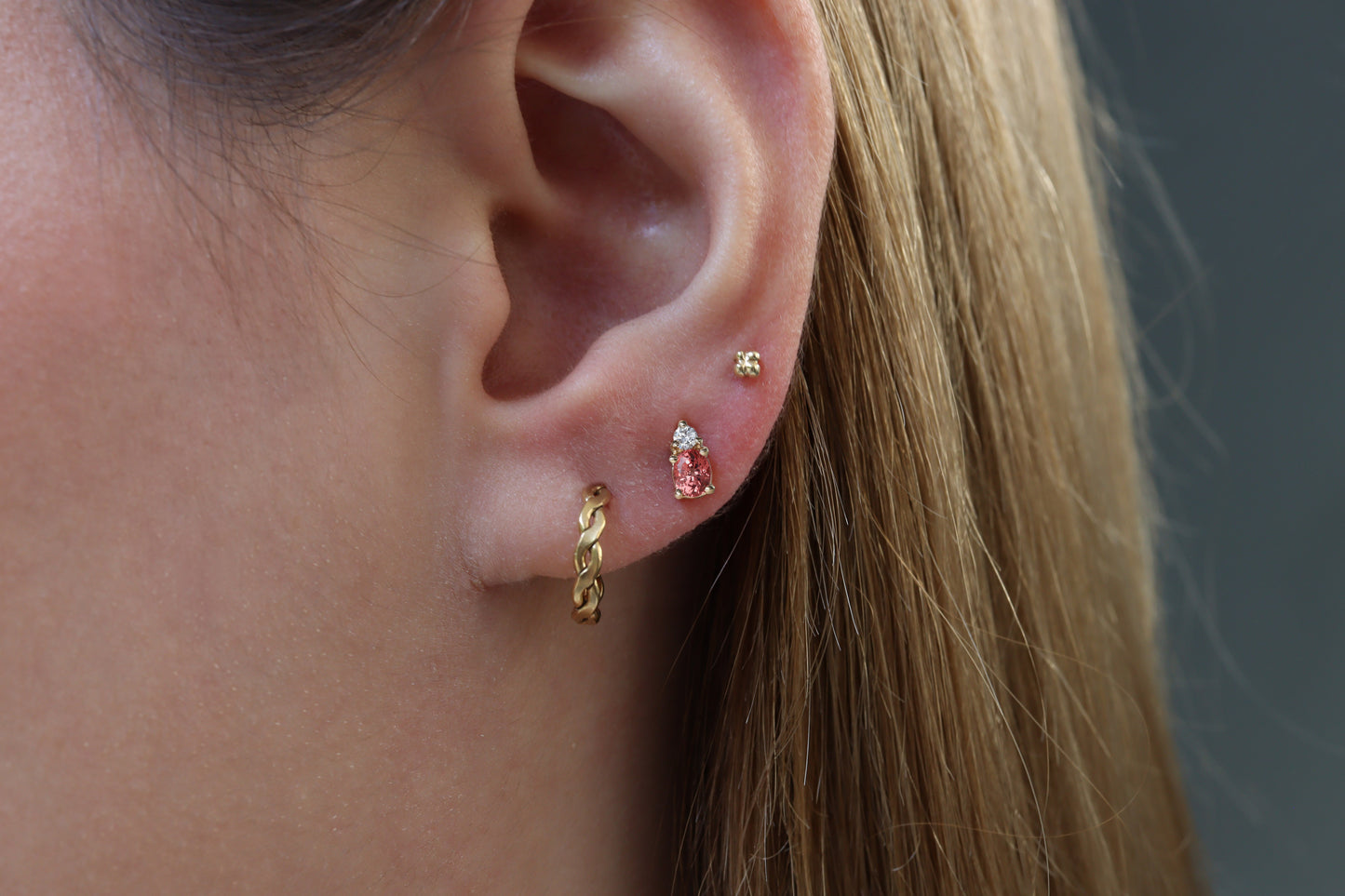 Aretes Luxe Zafiro Padparadscha Fine