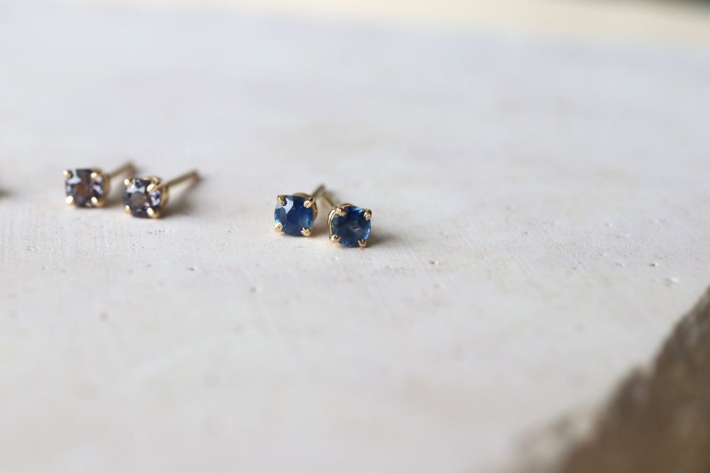 Aretes Luxe Zafiro Azul Fine