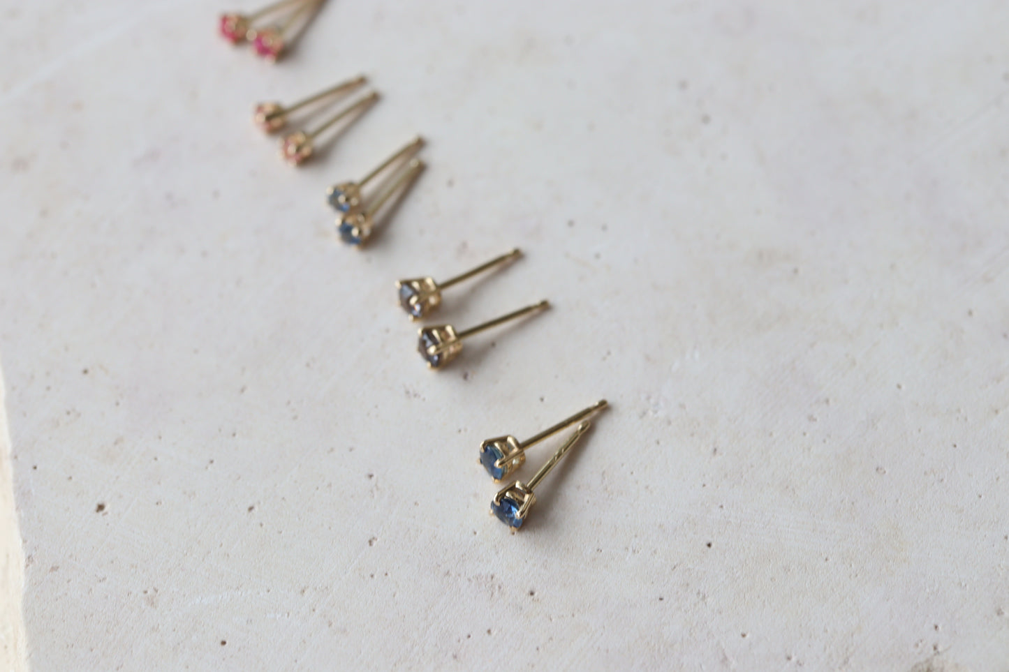 Aretes Luxe Zafiro Azul Fine