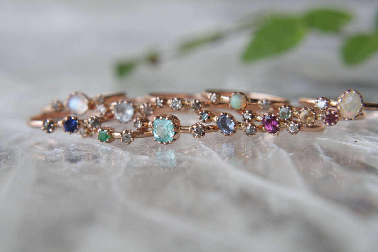 Anillo Luxe Ópalo y Diamantes