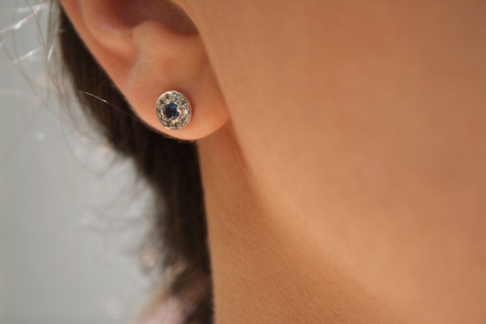 Studs Imelda Zafiro y Diamantes Fine