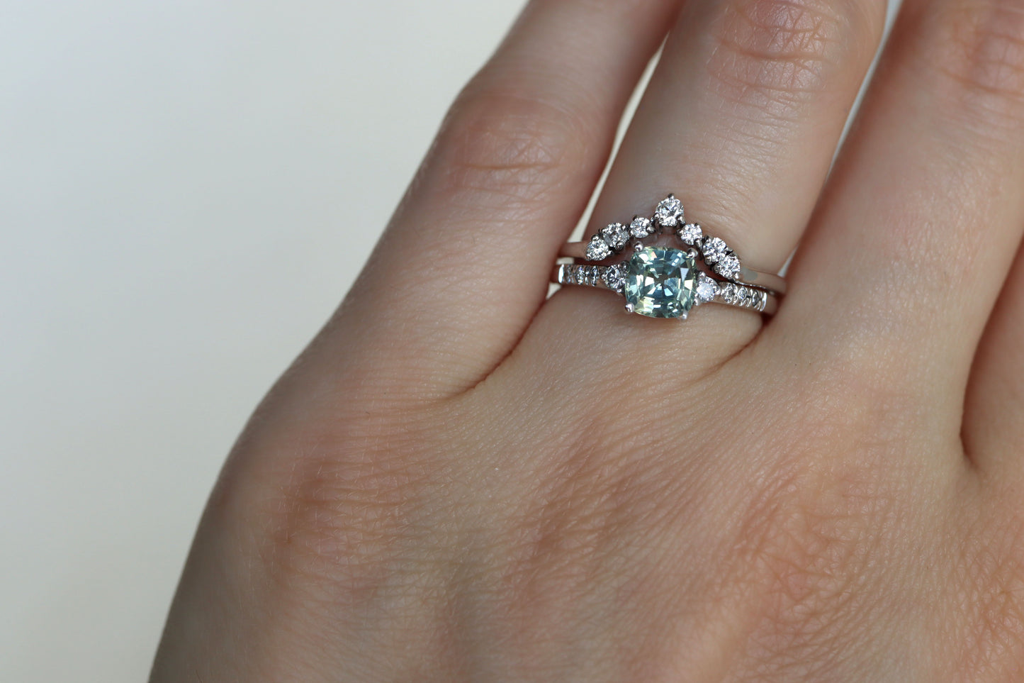 Anillo Isabella Zafiro Menta Bridal