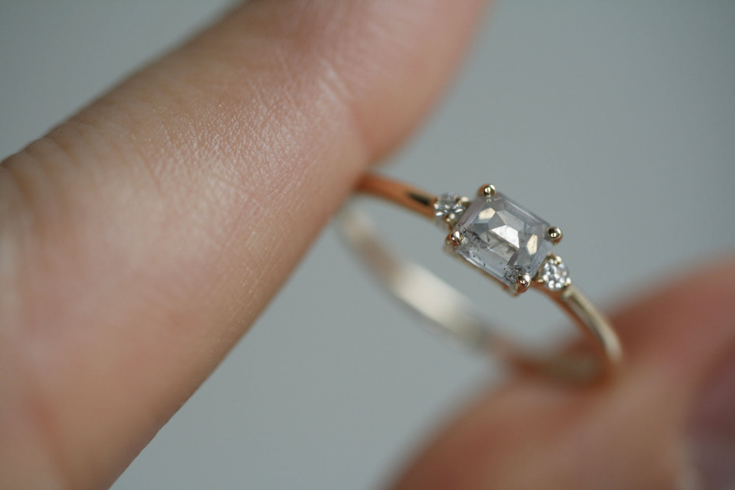 Anillo Karem Diamante Sal Pimienta Bridal