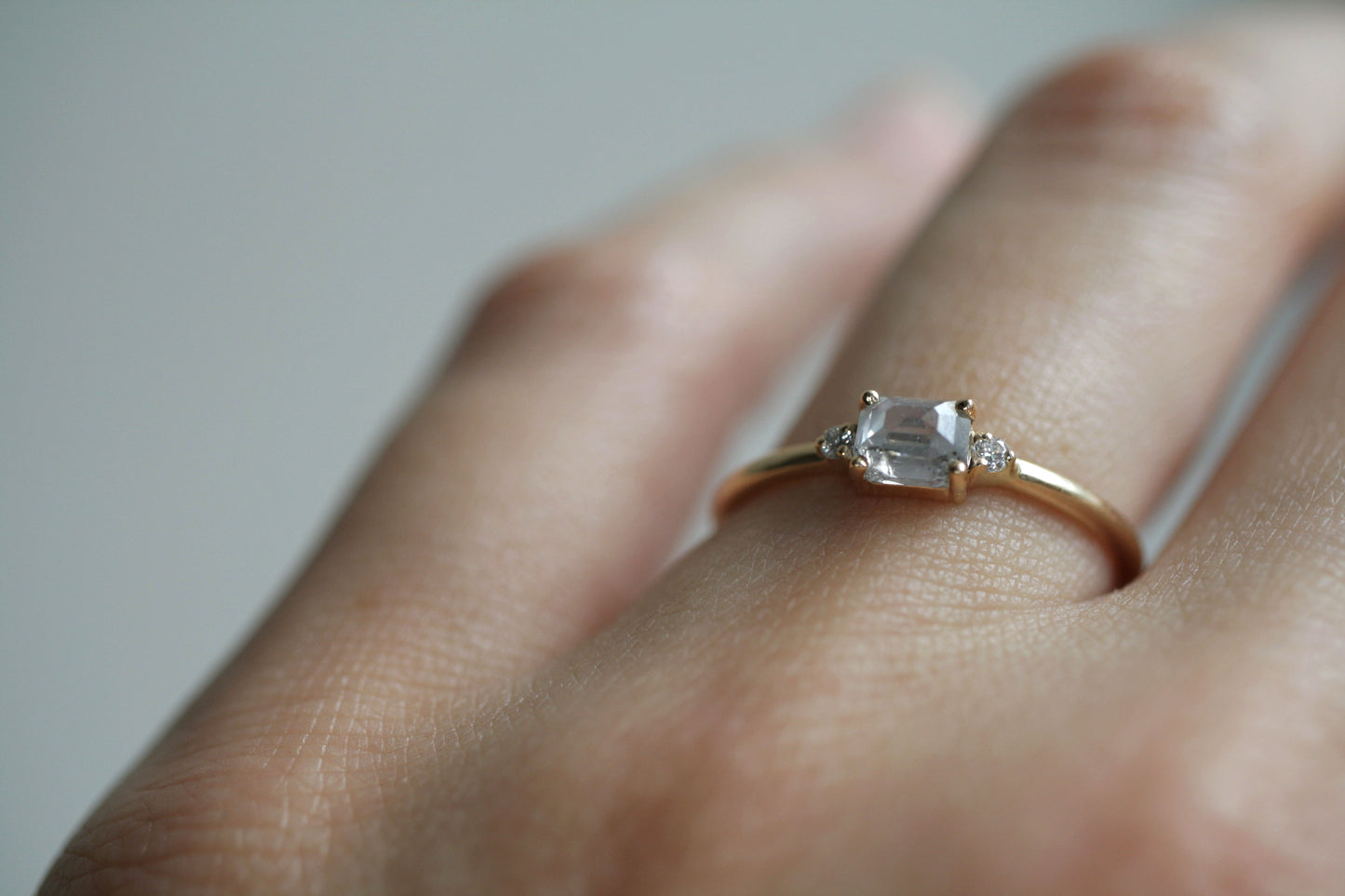 Anillo Karem Diamante Sal Pimienta Bridal