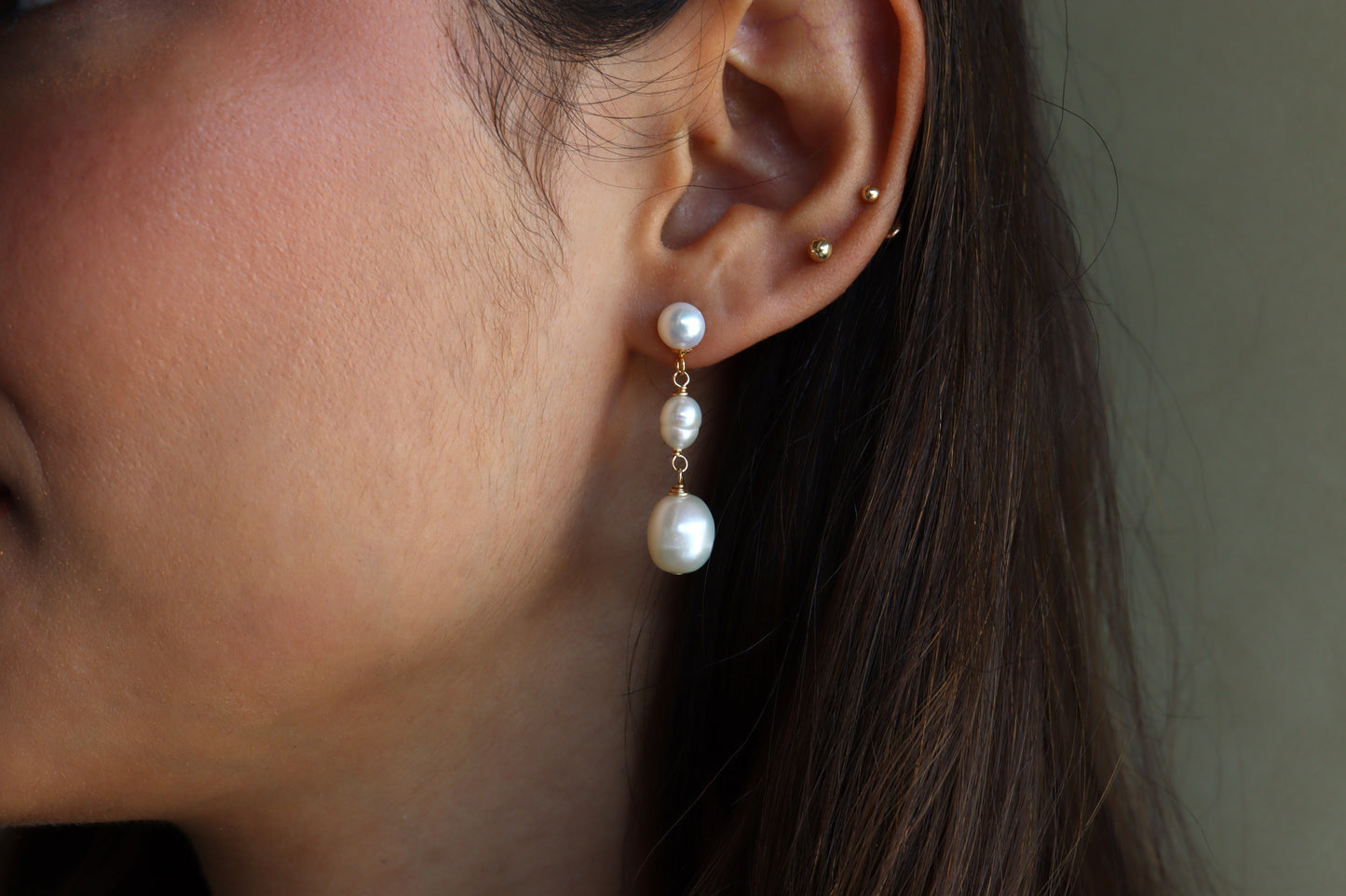 Aretes Leslie Perlas