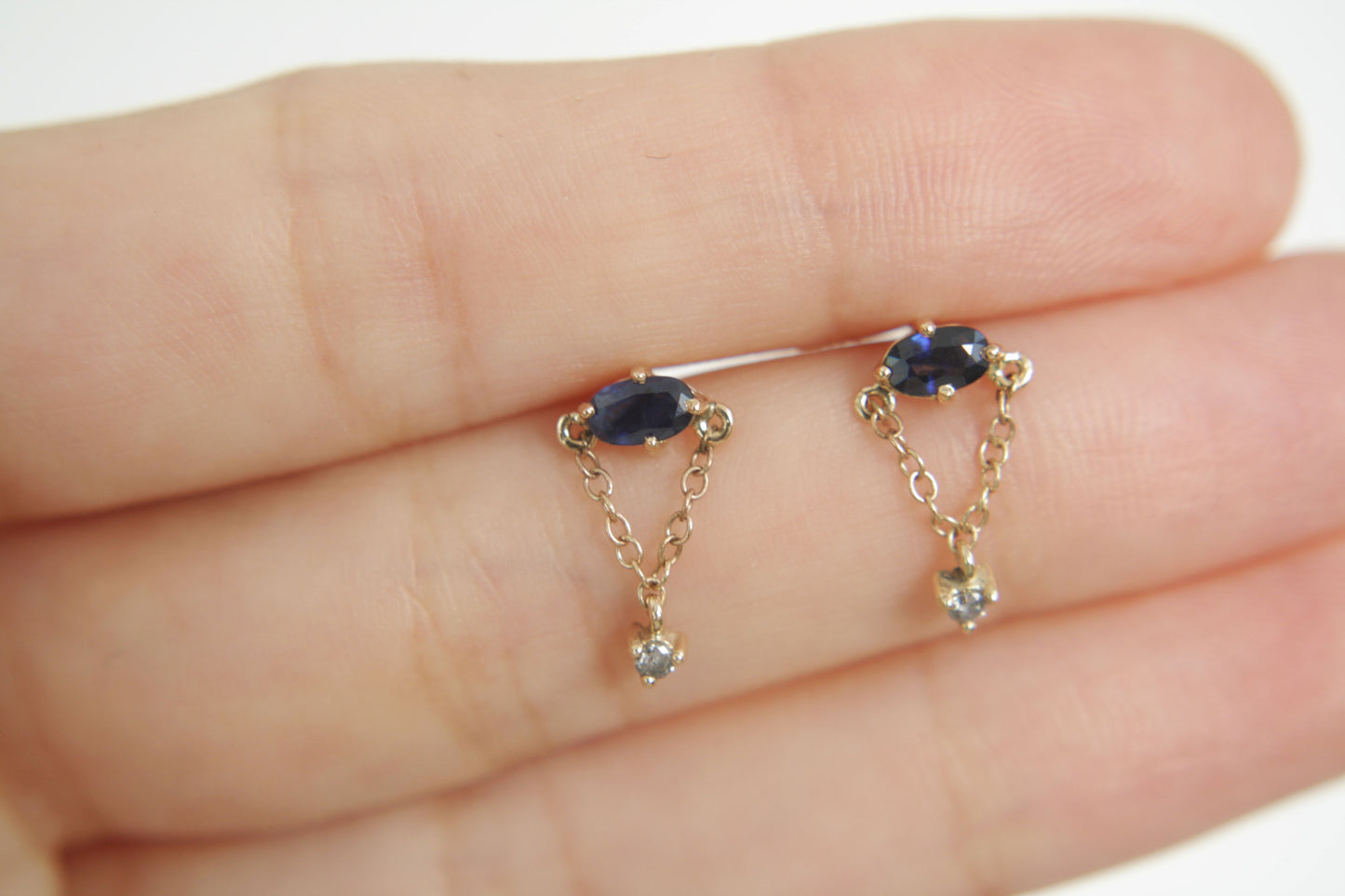 Aretes Lucerna Zafiros y Diamantes Fine