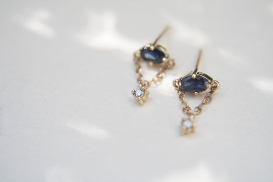 Aretes Lucerna Zafiros y Diamantes Fine