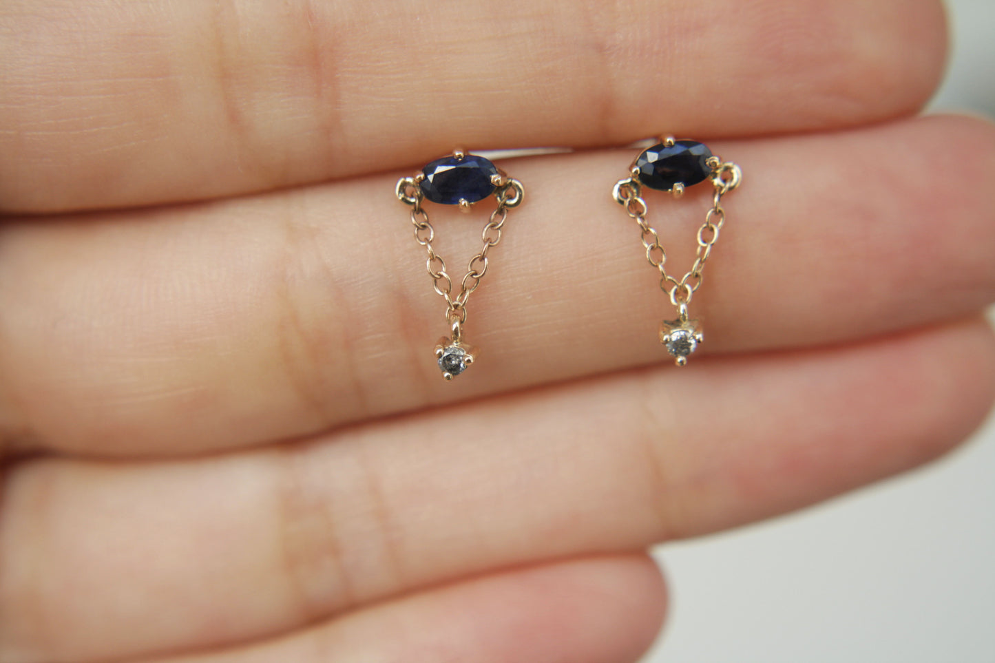 Aretes Lucerna Zafiros y Diamantes Fine