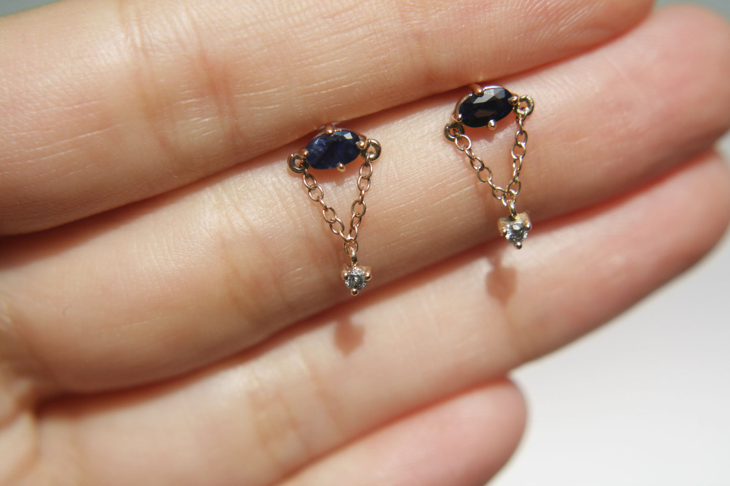 Aretes Lucerna Zafiros y Diamantes Fine