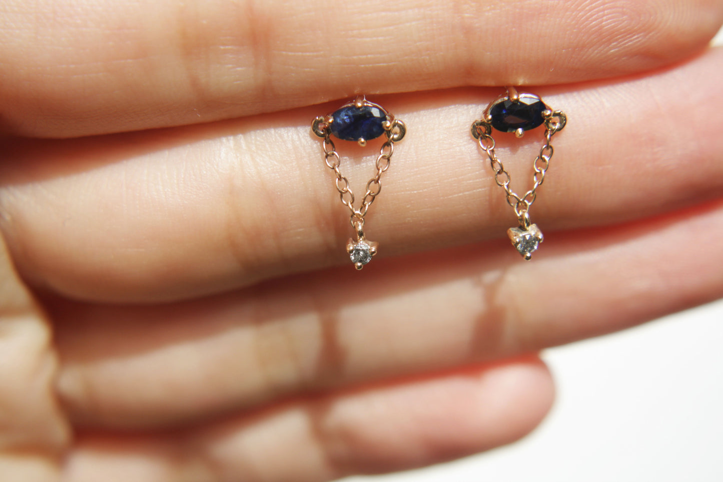 Aretes Lucerna Zafiros y Diamantes Fine