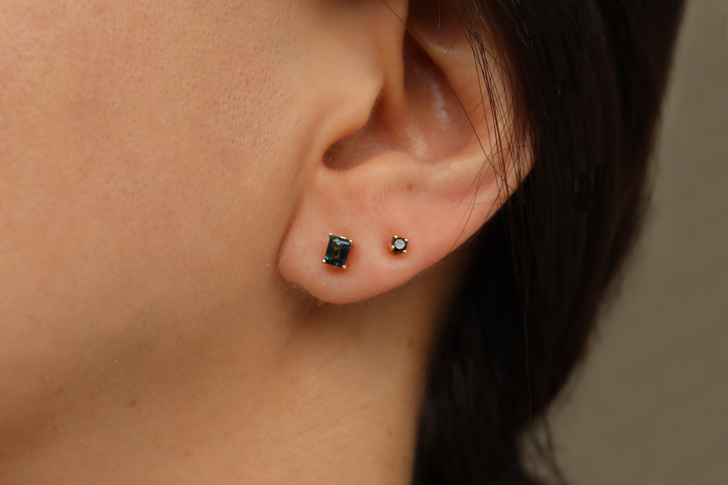 Aretes Luxe Zafiro Verde Azul Fine