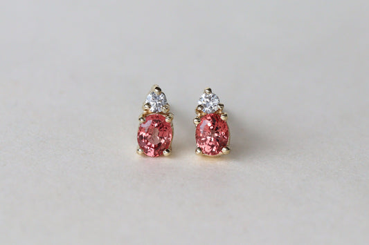 Aretes Luxe Zafiro Padparadscha Fine