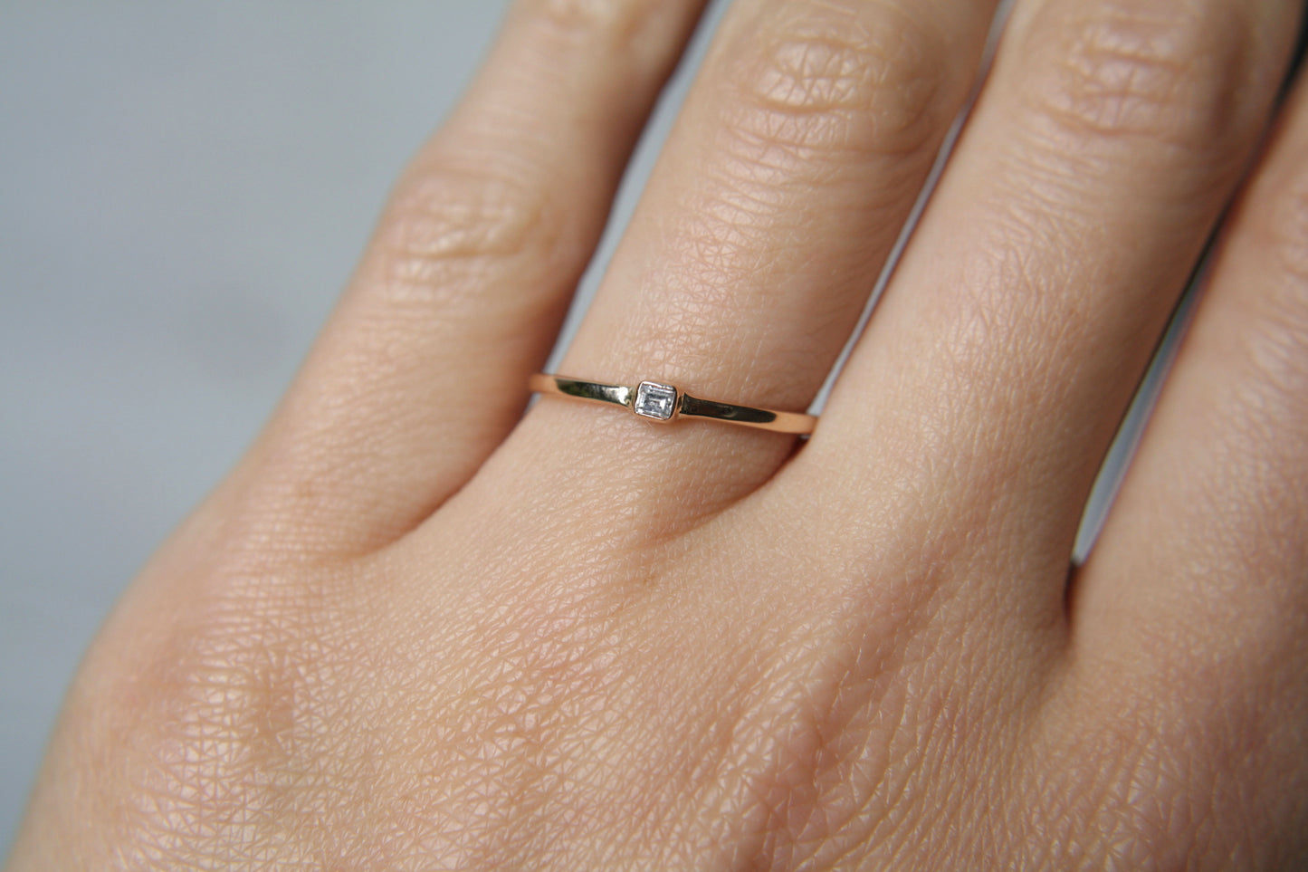 Anillo Mila Diamante Baguette