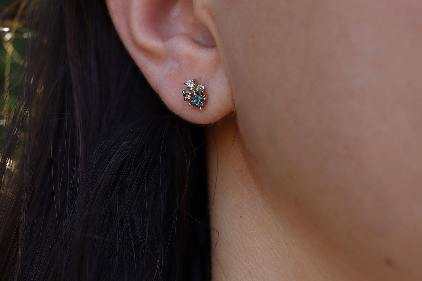 Aretes Myrna Burgundy Fine