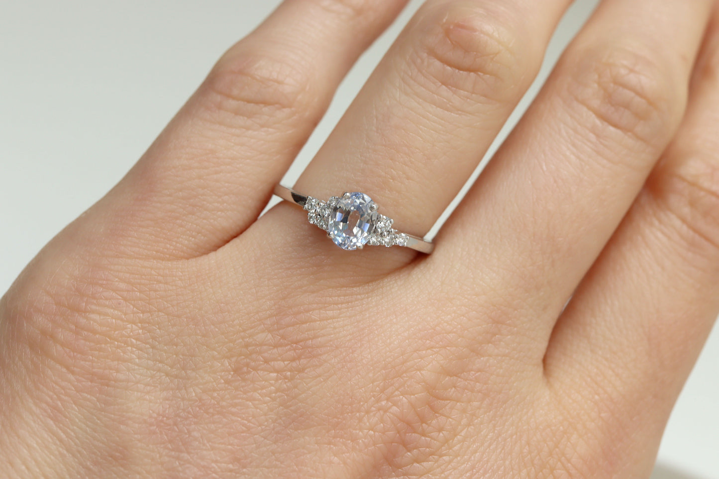 Anillo Nebula Zafiro Platino 1.30cts Bridal