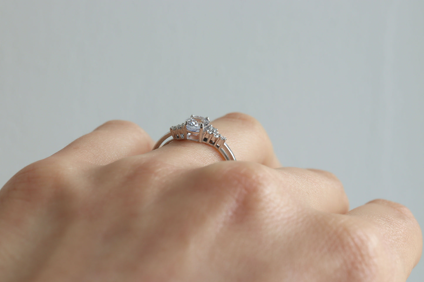 Anillo Nebula Zafiro Platino 1.30cts Bridal