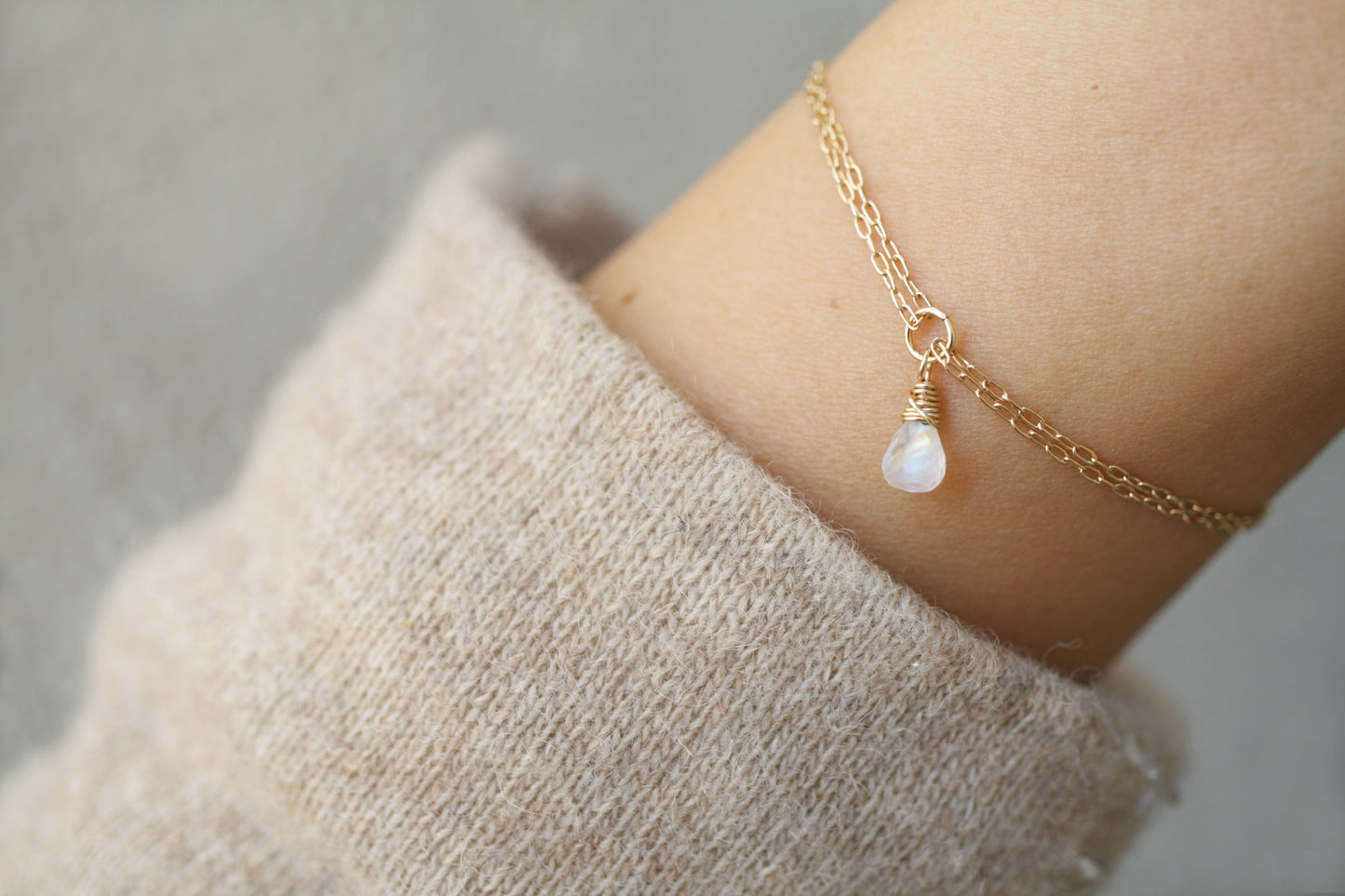 Pulsera Moonstone Drop