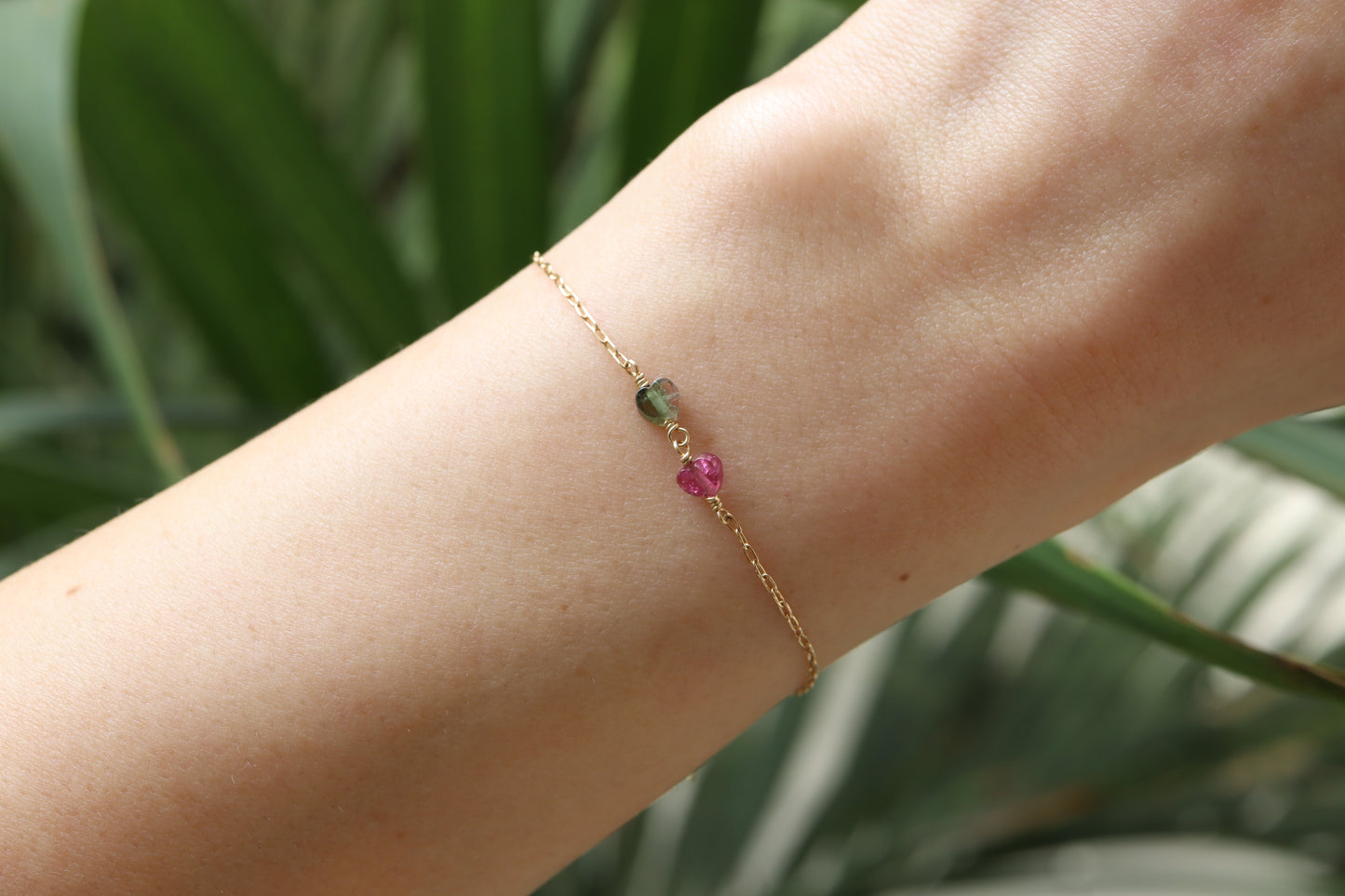 Pulsera Corazon Turmalinas