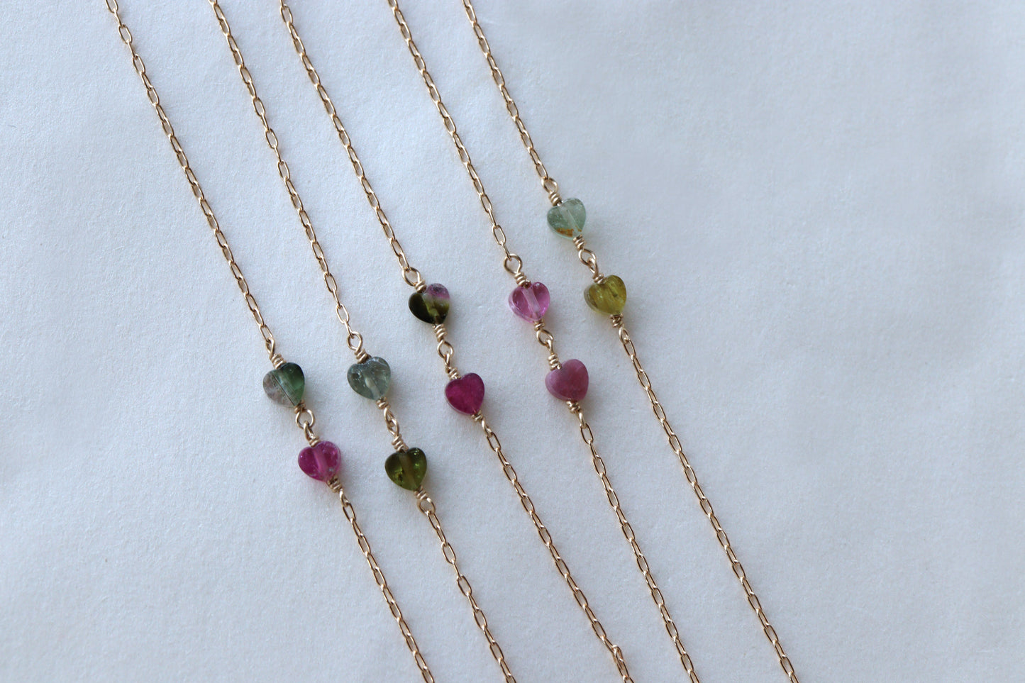 Pulsera Corazon Turmalinas